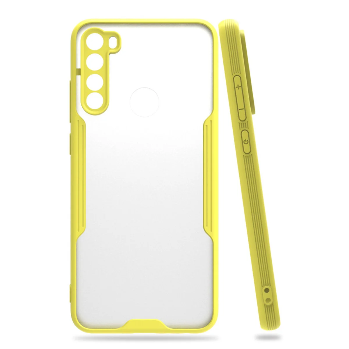 Note 8 Platin Silikon Kılıf - Sarı TPU Koruma Kılıfı