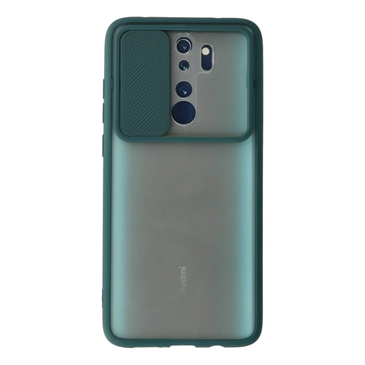Note 8 Pro Kılıf Palm Buzlu Kamera Sürgülü Silikon - Yeşil