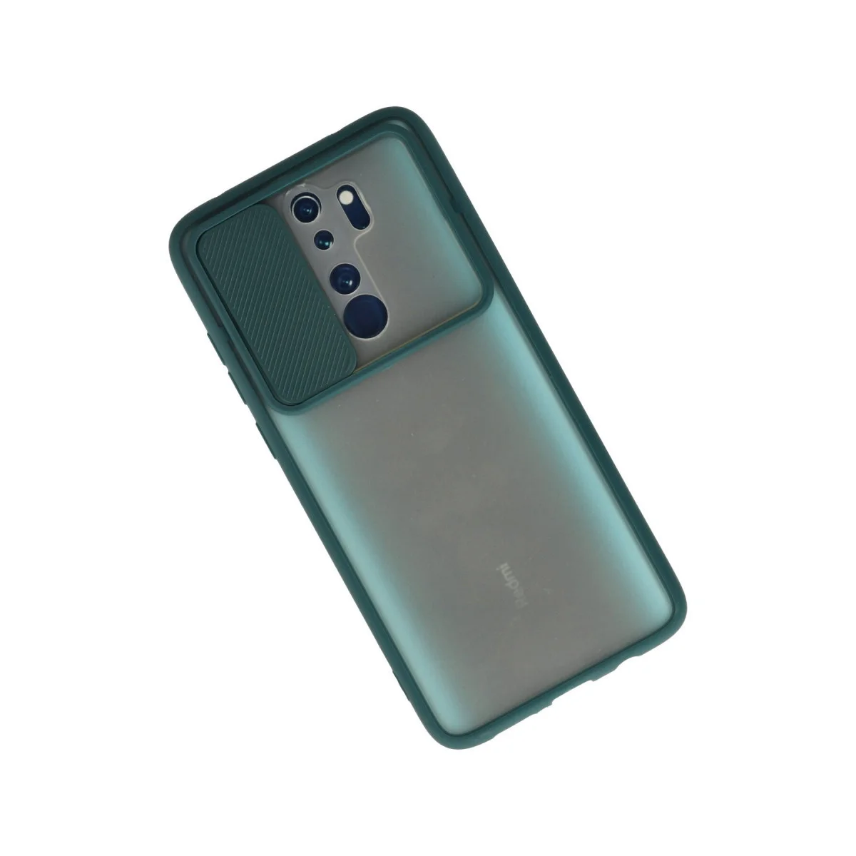 Note 8 Pro Kılıf Palm Buzlu Kamera Sürgülü Silikon - Yeşil