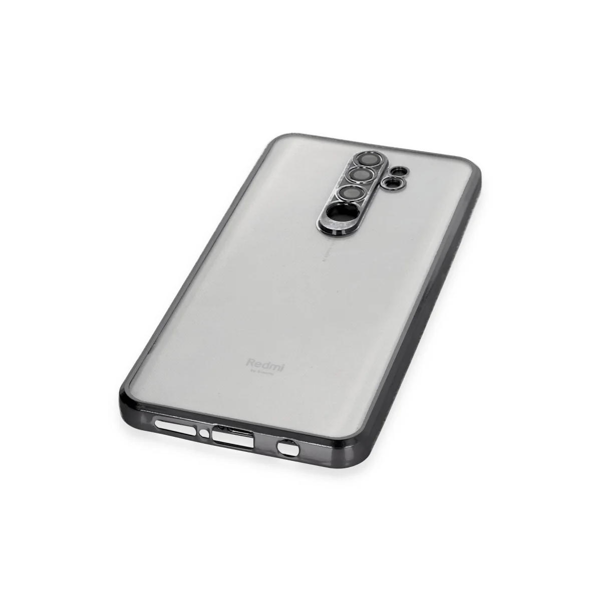 Note 8 Pro Silikon Kılıf - Razer Lensli Siyah Estetik ve Güçlü Koruma