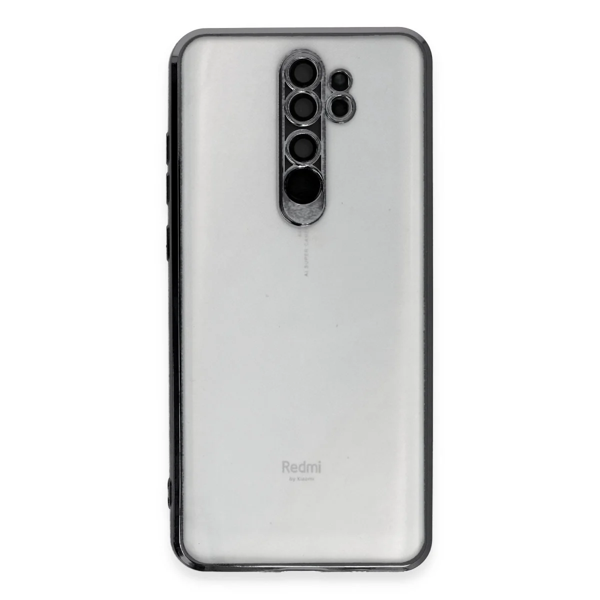 Note 8 Pro Silikon Kılıf - Razer Lensli Siyah Estetik ve Güçlü Koruma