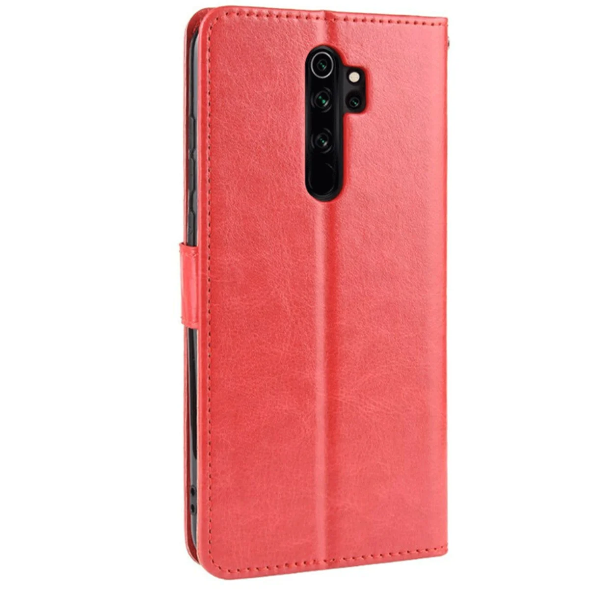 Note 8 Pro Trend S Plus Kılıf - Kırmızı, Kapaklı ve Standlı Koruma Kılıfı