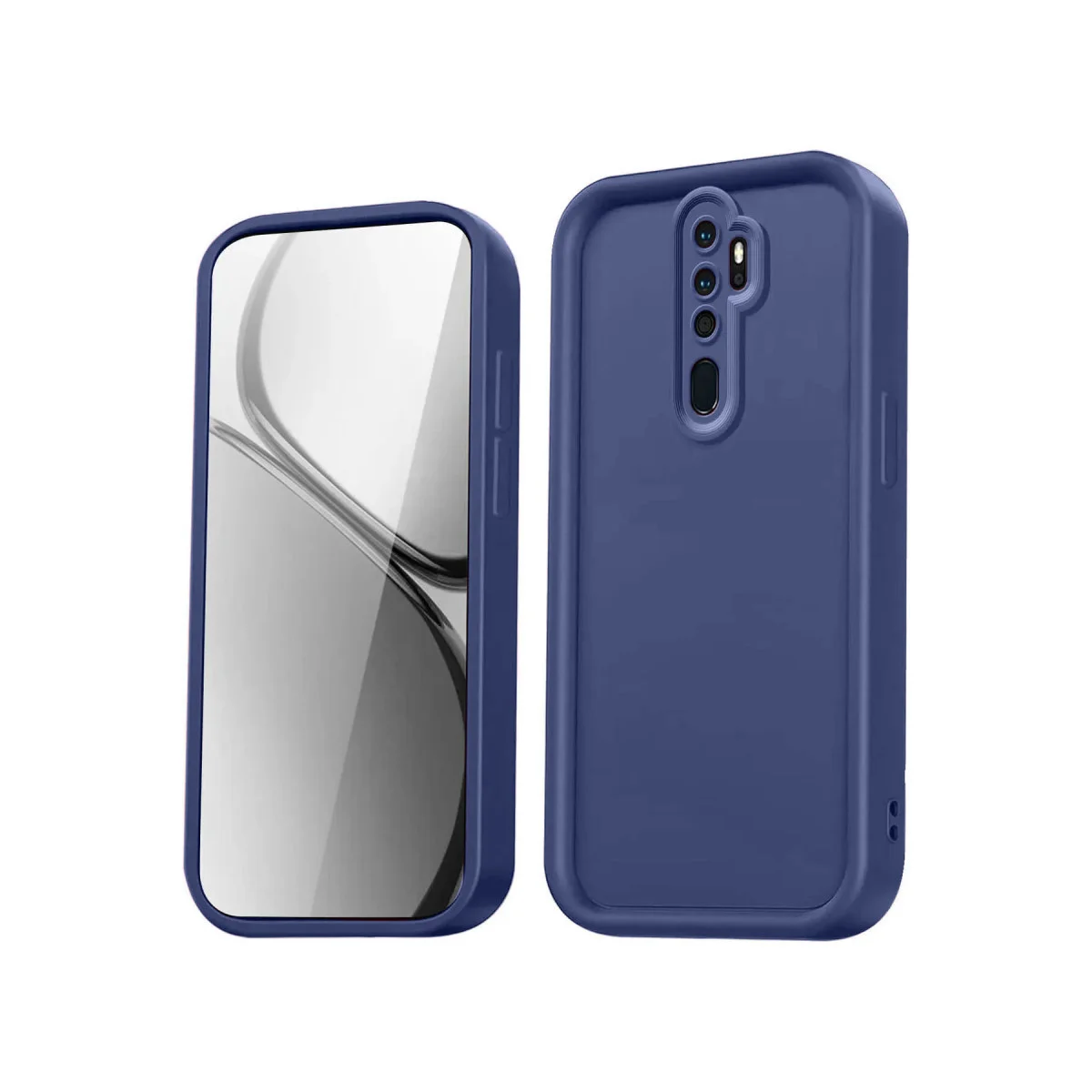 Note 8 Pro Viera Silikon Kılıf - Lacivert ve Maksimum Korumalı