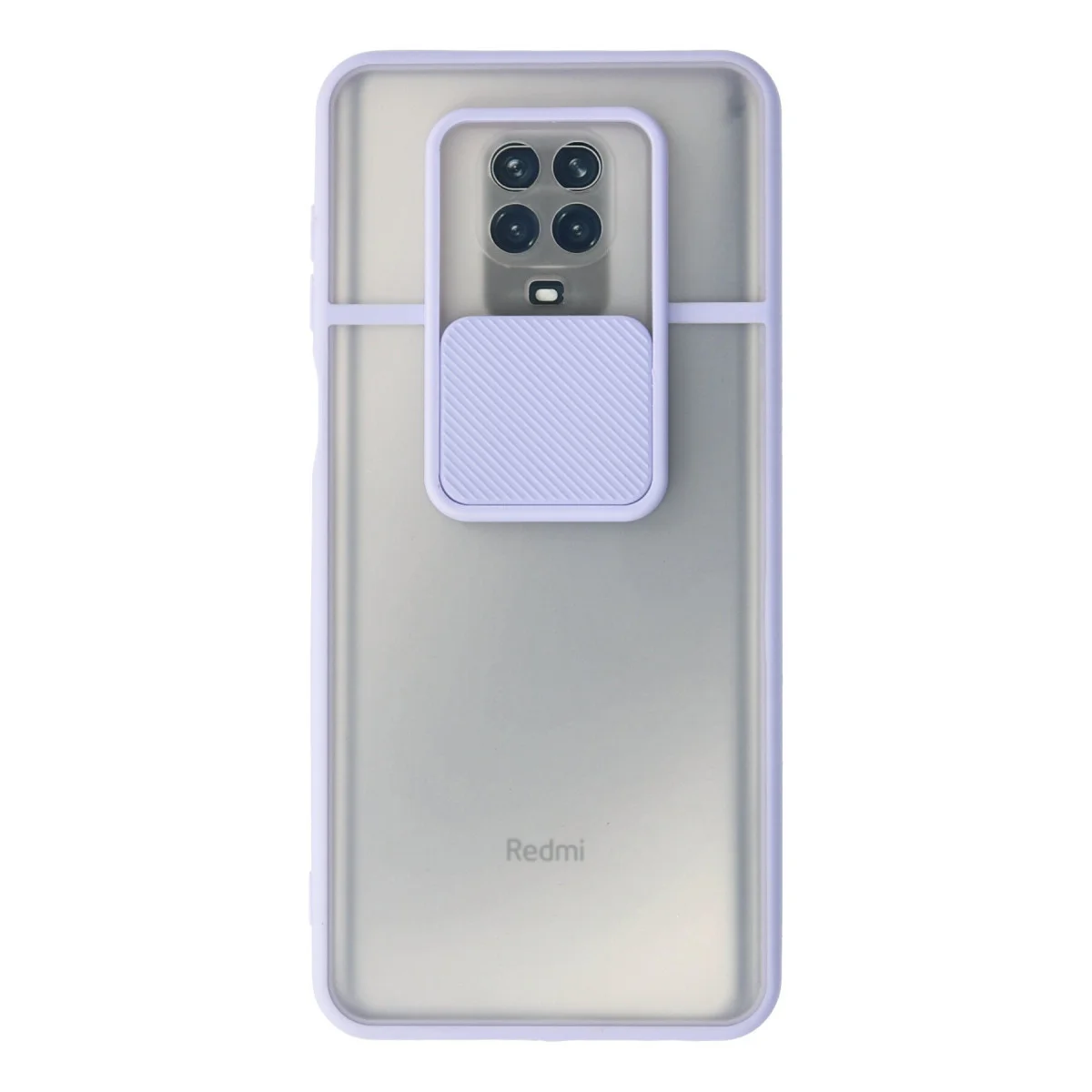 Note 9 Pro Kılıf Buzlu Kamera Sürgülü Silikon - Lila
