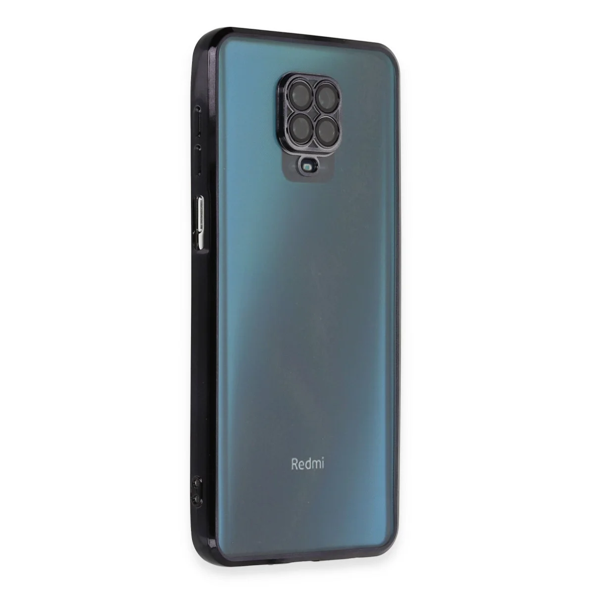 Note 9 Pro Kılıf Razer Lensli Silikon - Siyah ve Maksimum Koruma