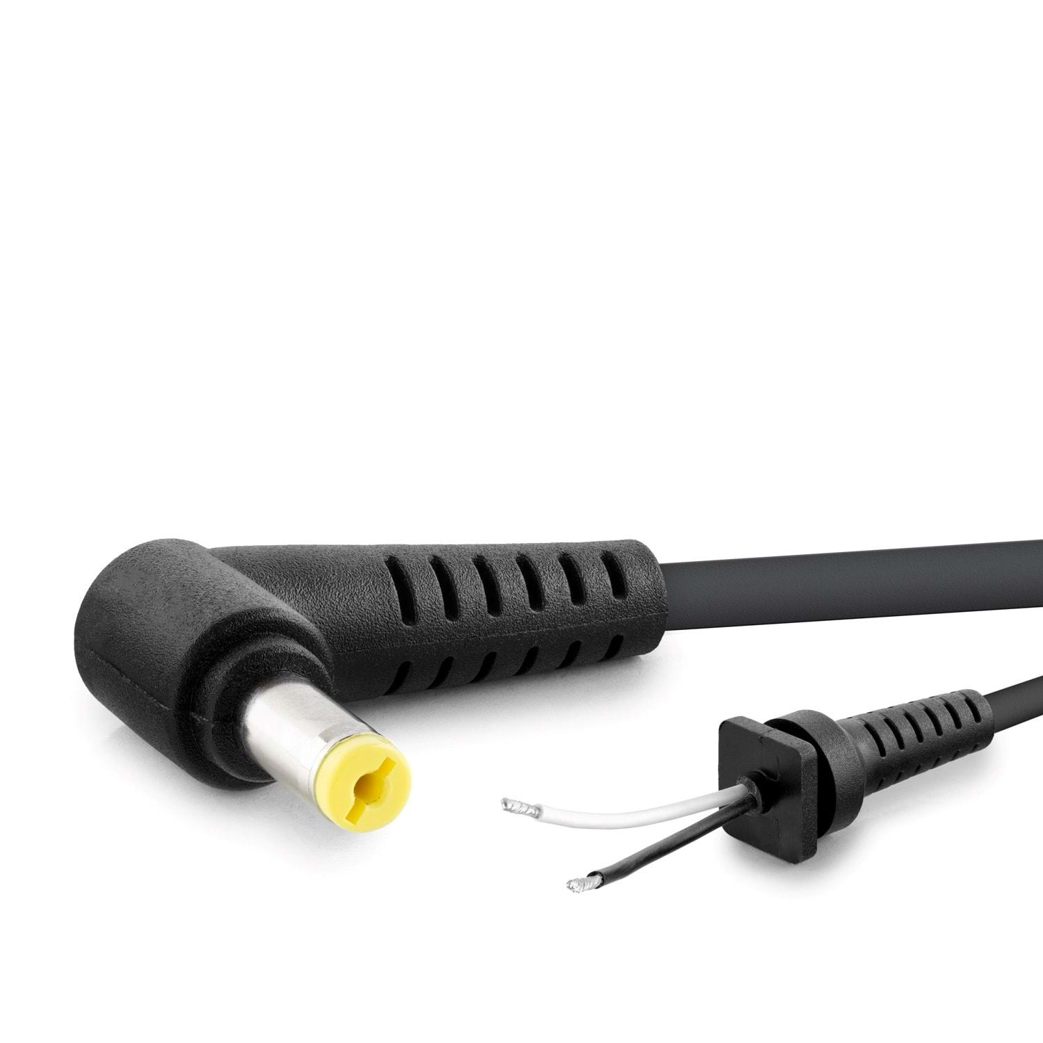 Notebook Adaptör Kablosu 5.5*1.7 L Tip Acer 120W-150W 1.2M Siyah
