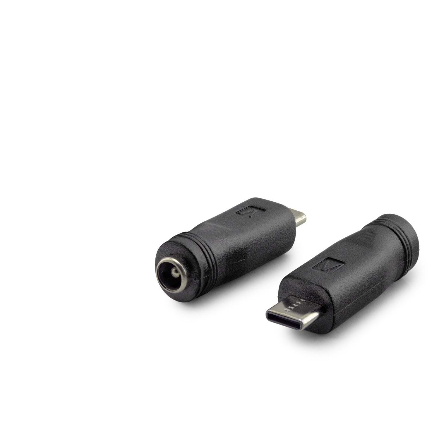 Notebook Adaptör Ucu Çevirici Type-C (M) To 5.5*2.5 (F) 10Lu Pake