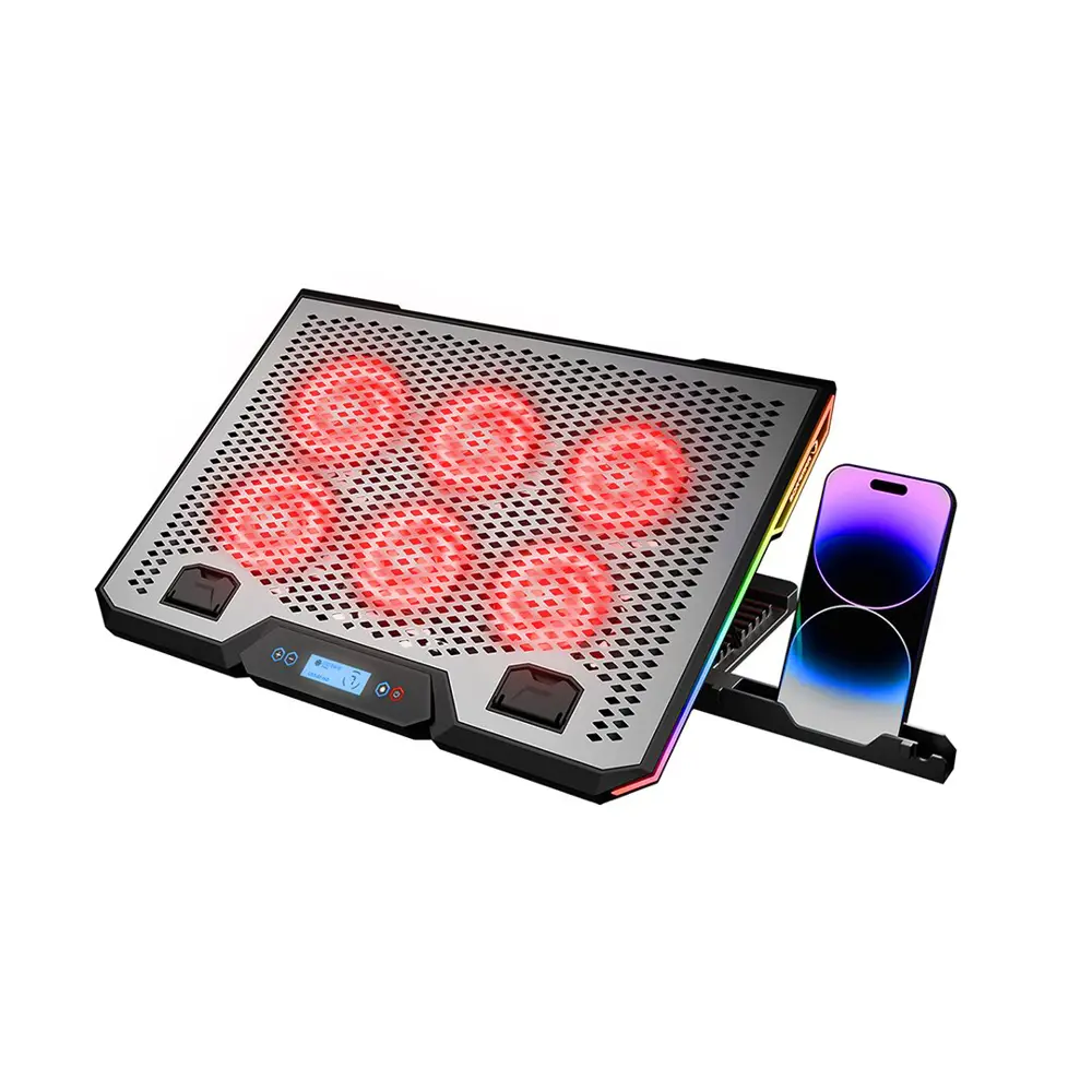 NOTEBOOK - LAPTOP SOĞUTUCU RGB IŞIKLI 15.6 INC 6 FANLI - LCD DİJİ