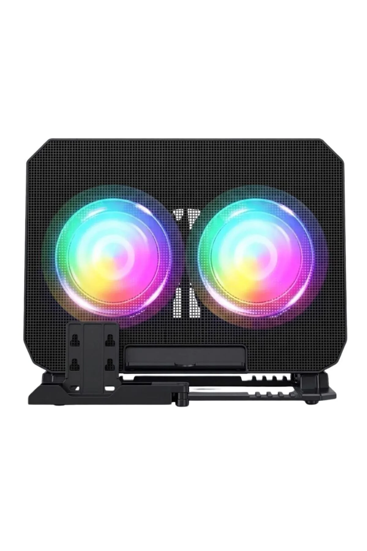 Notebook Soğutucu Stand Rgb Aydınlatmalı İki Fanlı Laptop Altlığı