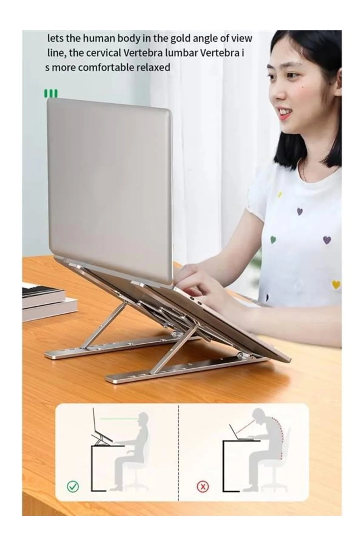 Notebook Standı 2in1 Katlanabilir Taşınabilir Folding Alüminyum D