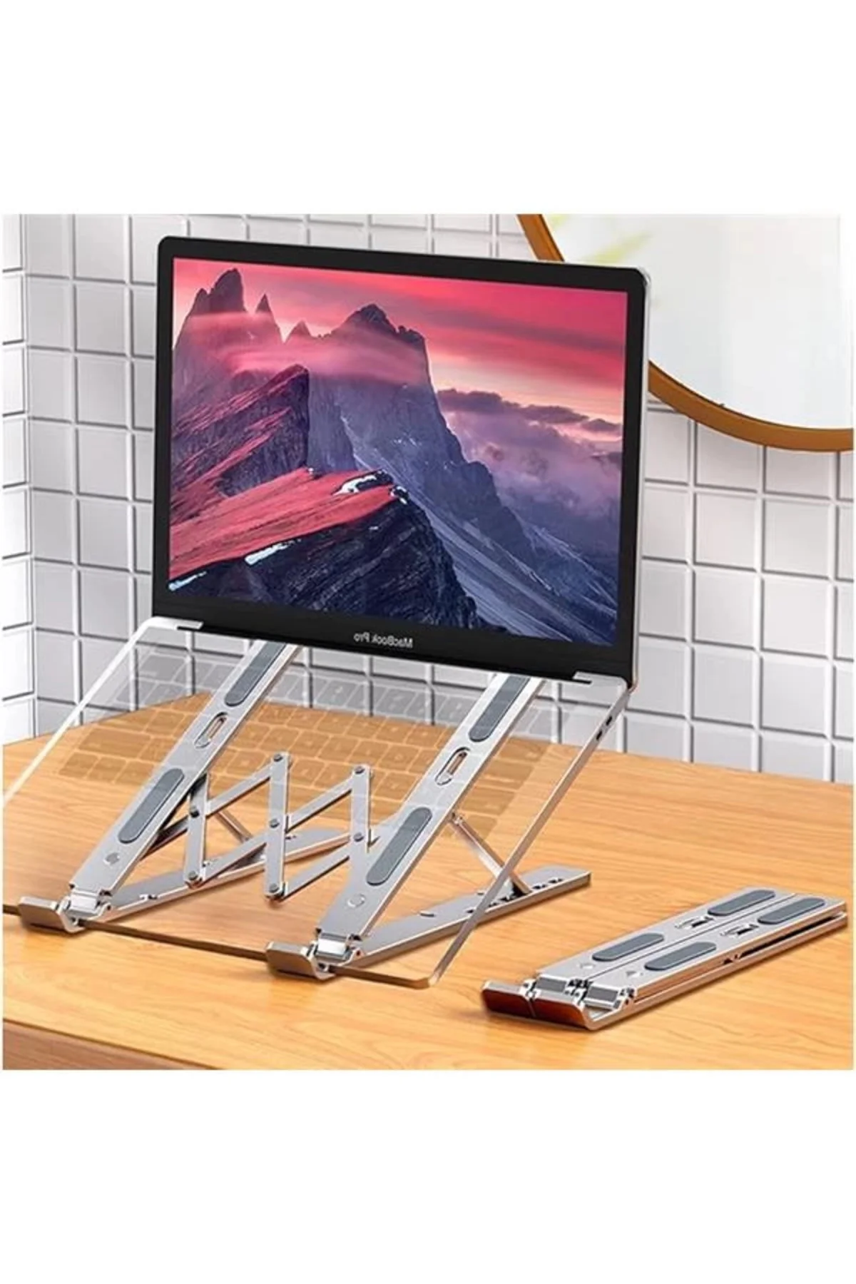 Notebook Standı 2in1 Katlanabilir Taşınabilir Folding Alüminyum D