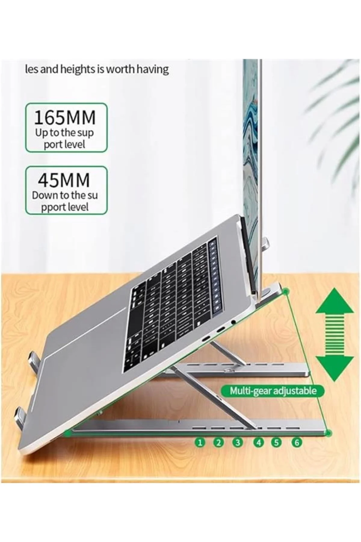 Notebook Standı 2in1 Katlanabilir Taşınabilir Folding Alüminyum D
