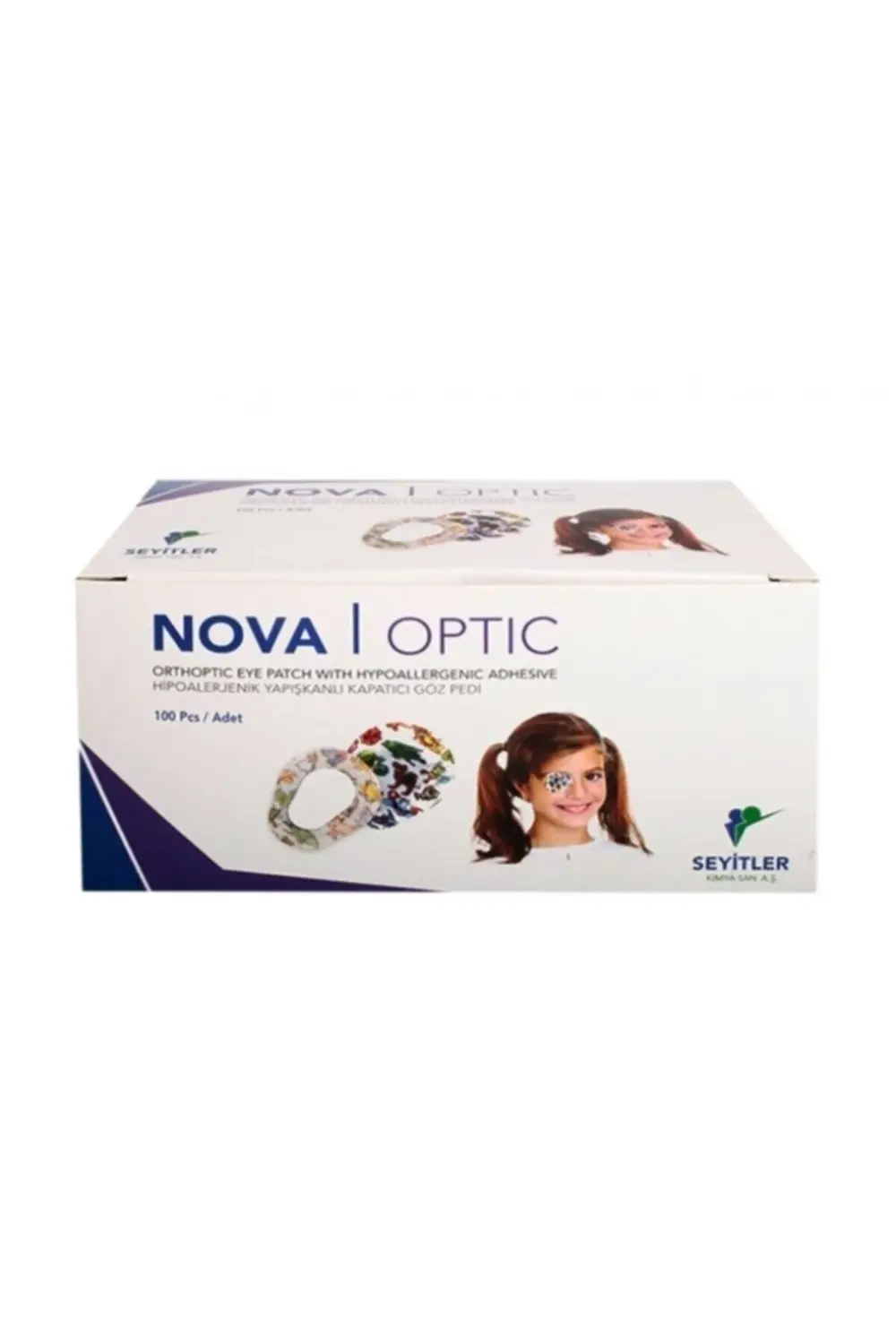Nova Optik Çocuk Hipoallerjenik Yapışkanlı Oval Göz Pedi 100 Adet