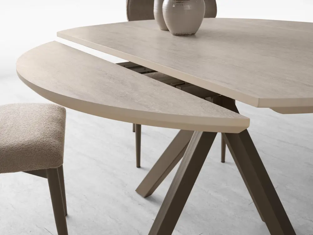 Nova Polo Yuvarlak Açılır Mutfak Masa Sandalye Takımı 70x120cm