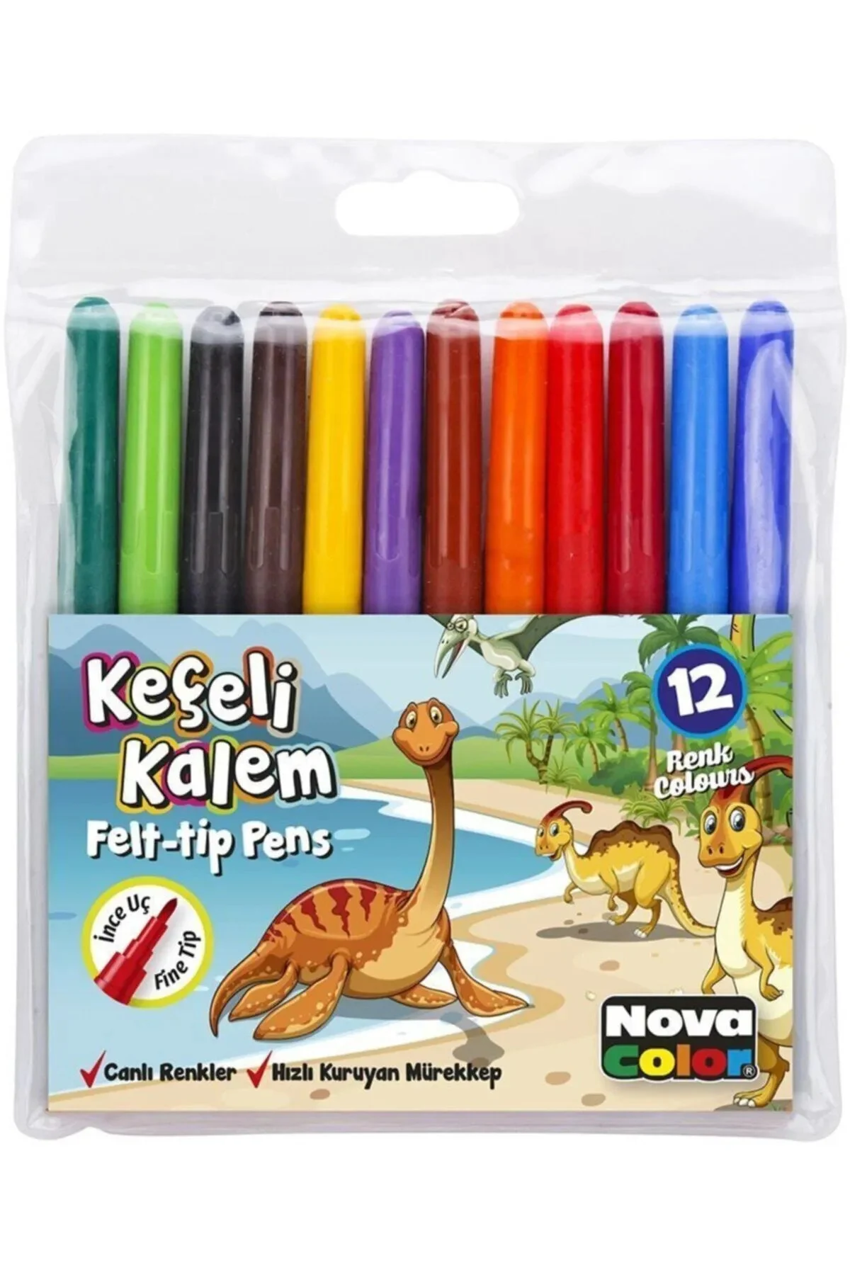 NovaColor Keçeli Kalem 12 Li Set NovaColor Keçeli Kalem 12 Li Set