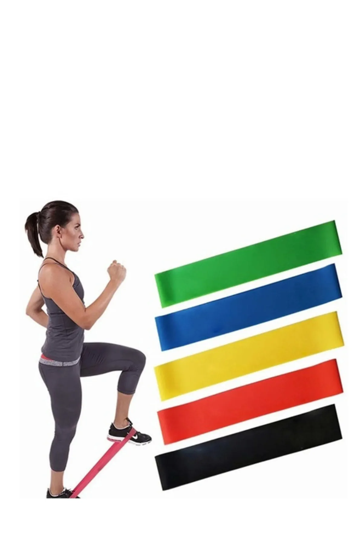 NOVAPAZR Pilates ve Fitness Direnç Bandı Egzersiz İçin Esnek (01404) Güçlirme Lastiği
