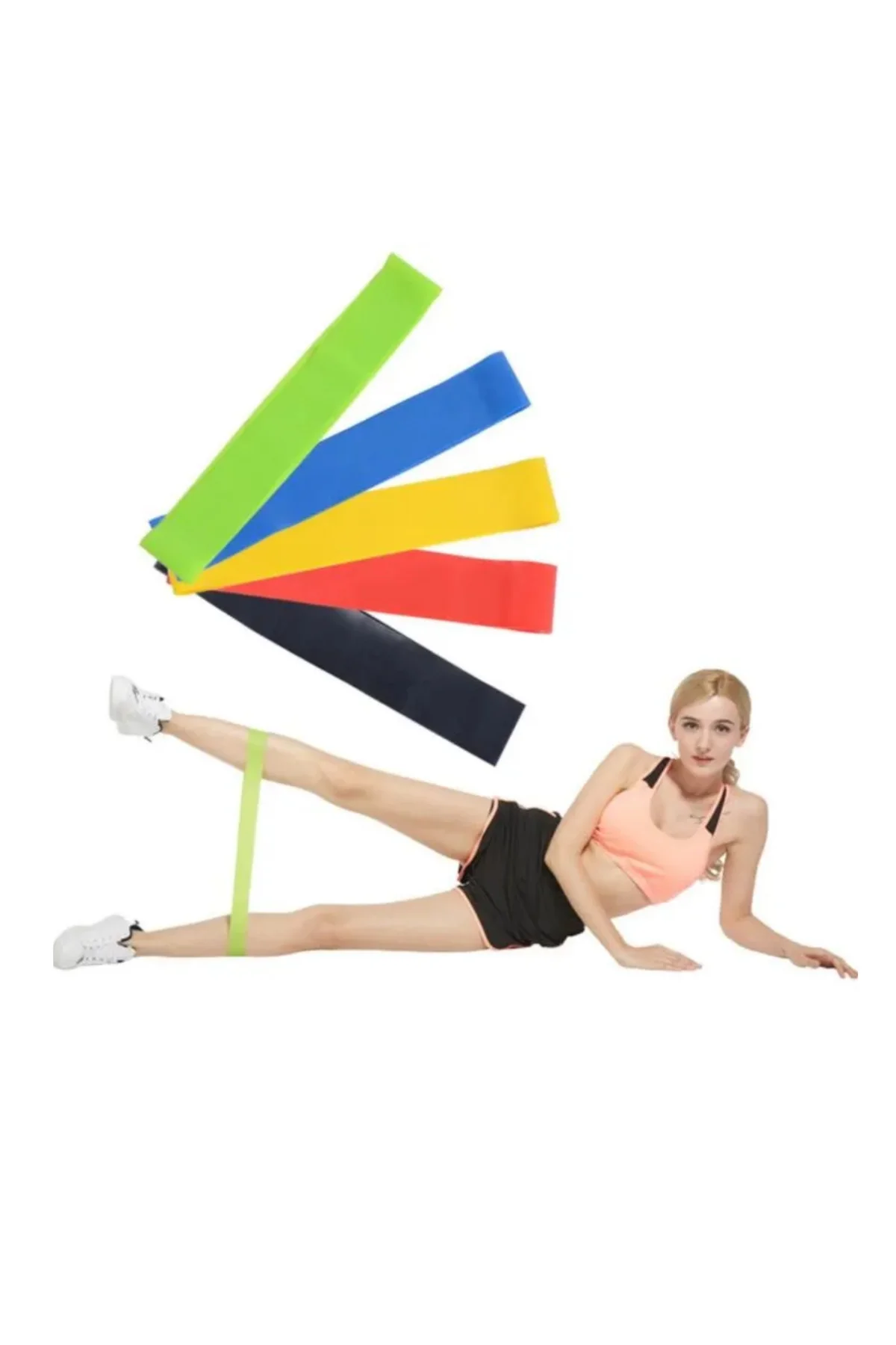 NOVAPAZR Pilates ve Fitness Direnç Bandı Egzersiz İçin Esnek (01404) Güçlirme Lastiği