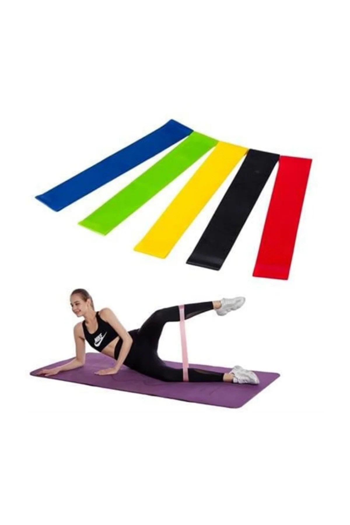 NOVAPAZR Pilates ve Fitness Direnç Bandı Egzersiz İçin Esnek (01404) Güçlirme Lastiği