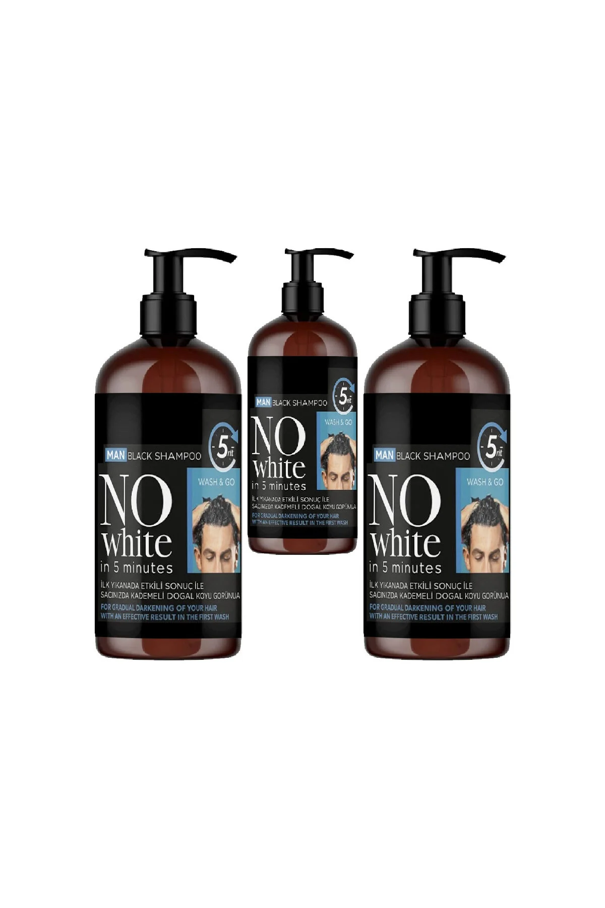 NoWhite 3 Adet AntiWhitening Erkek Saç Şampuanı 250 ml NoWhite 3 Adet AntiWhitening Erkek Saç Şampuanı 250 ml