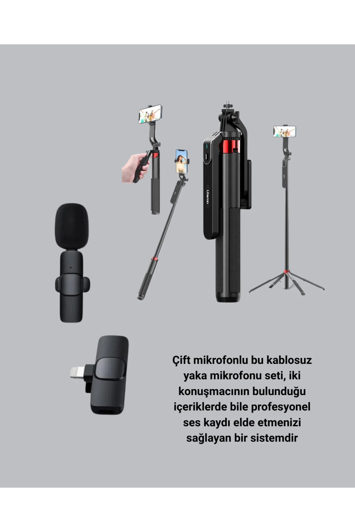 NPL2S TRİPOT +K11 YAKA MİKROFONU SET - Lisinya