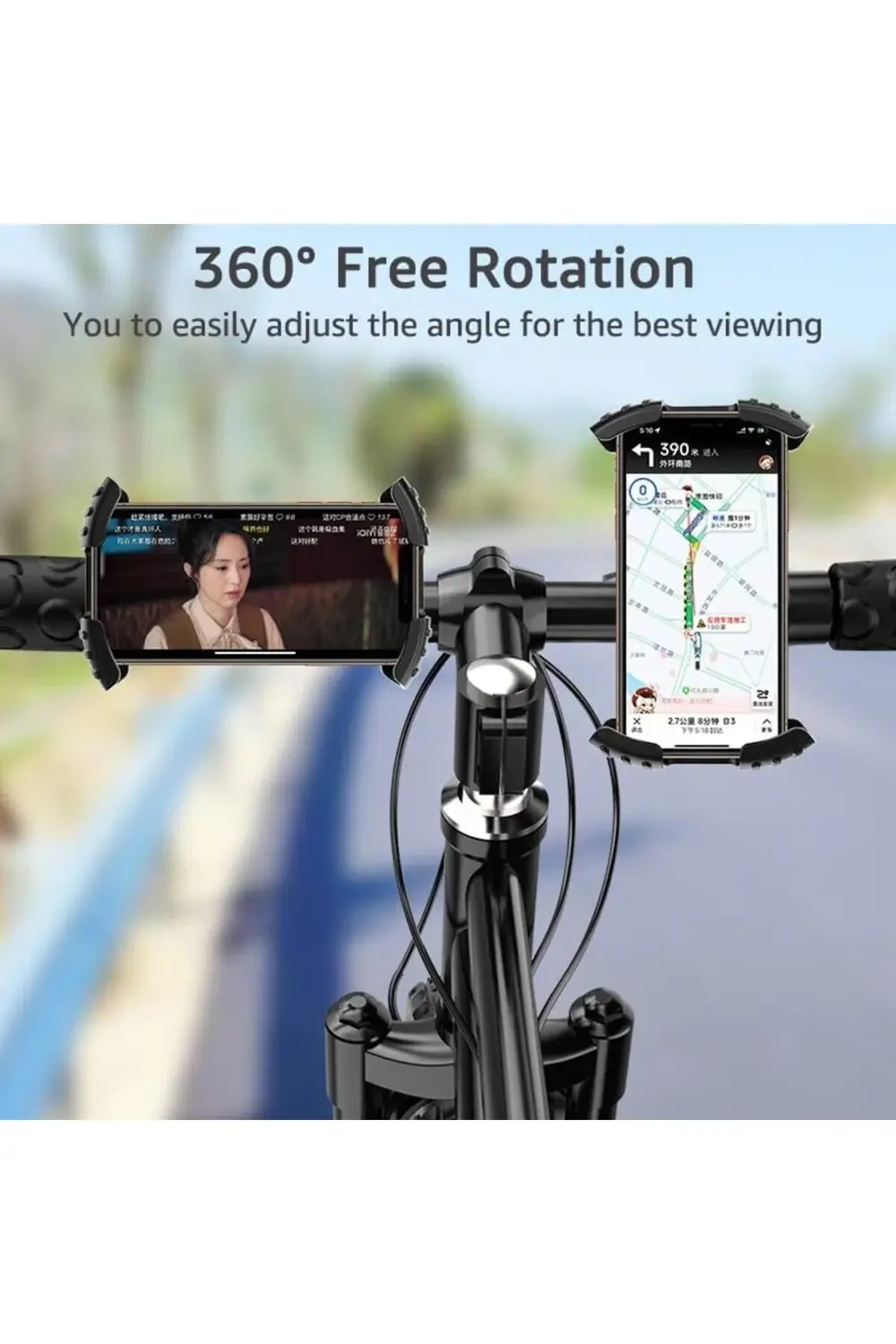 NR51 Motosiklet Bisiklet Telefon Tutucu Tek El Kullanım Otomatik