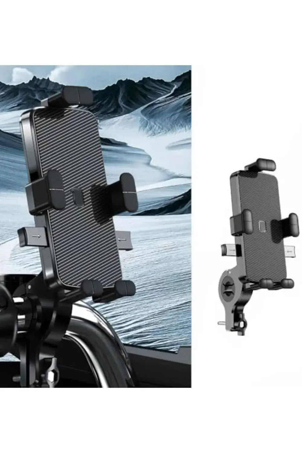 NR52 Motosiklet Bisiklet Telefon Tutucu Otomatik Kilitleme 118522