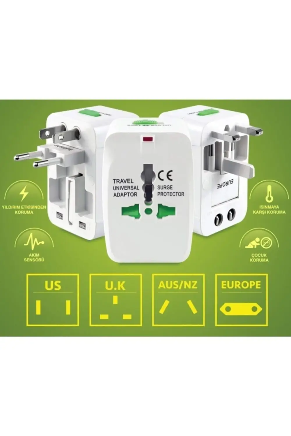 Nrt-640 Universal Amerikan Ingiliz Yurtdışı Seyahat Priz Fiş Çevi