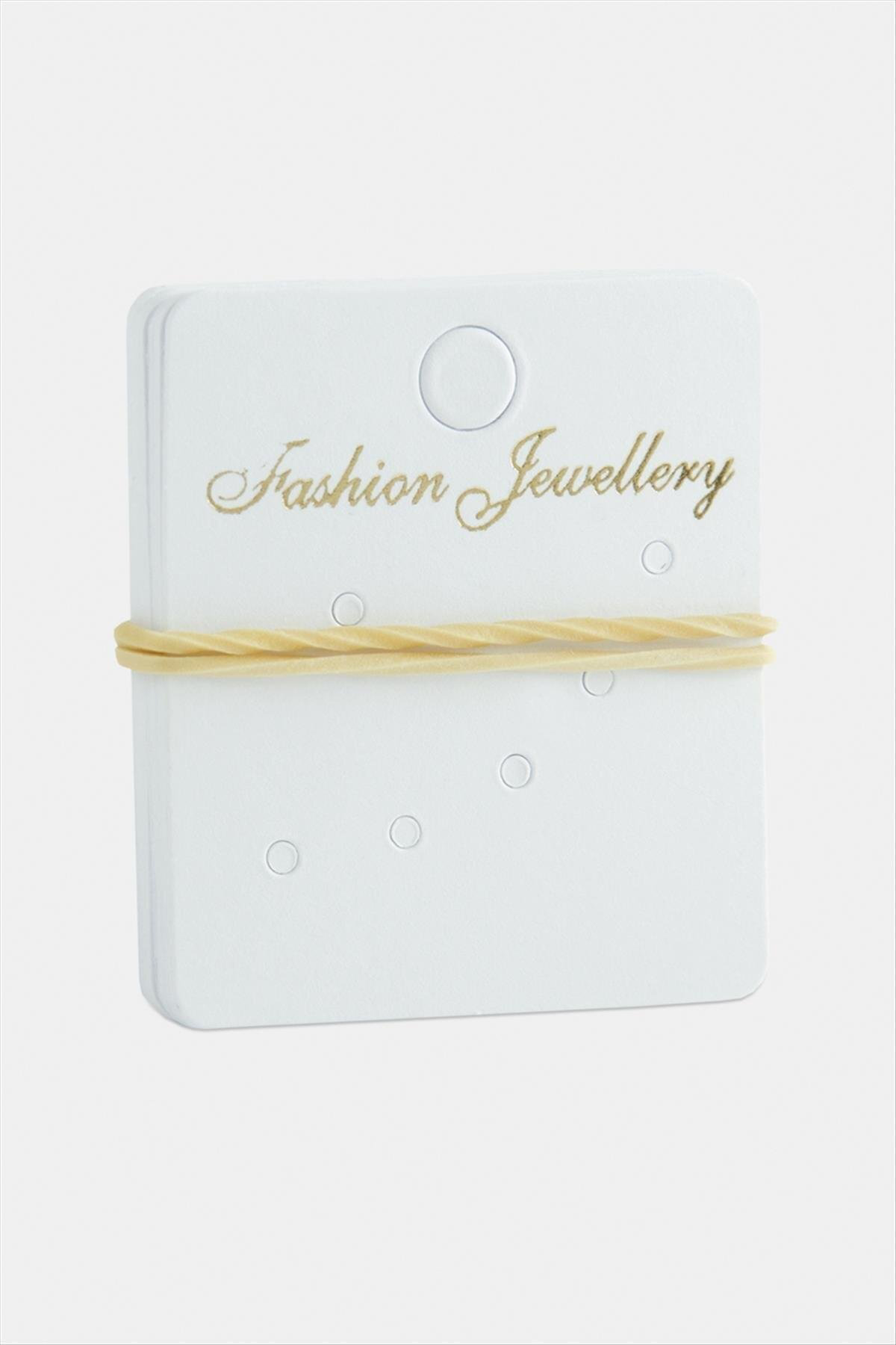 NRZSNT 6 Delikli Küpe Kartı (165756) 200 Adet-Beyaz