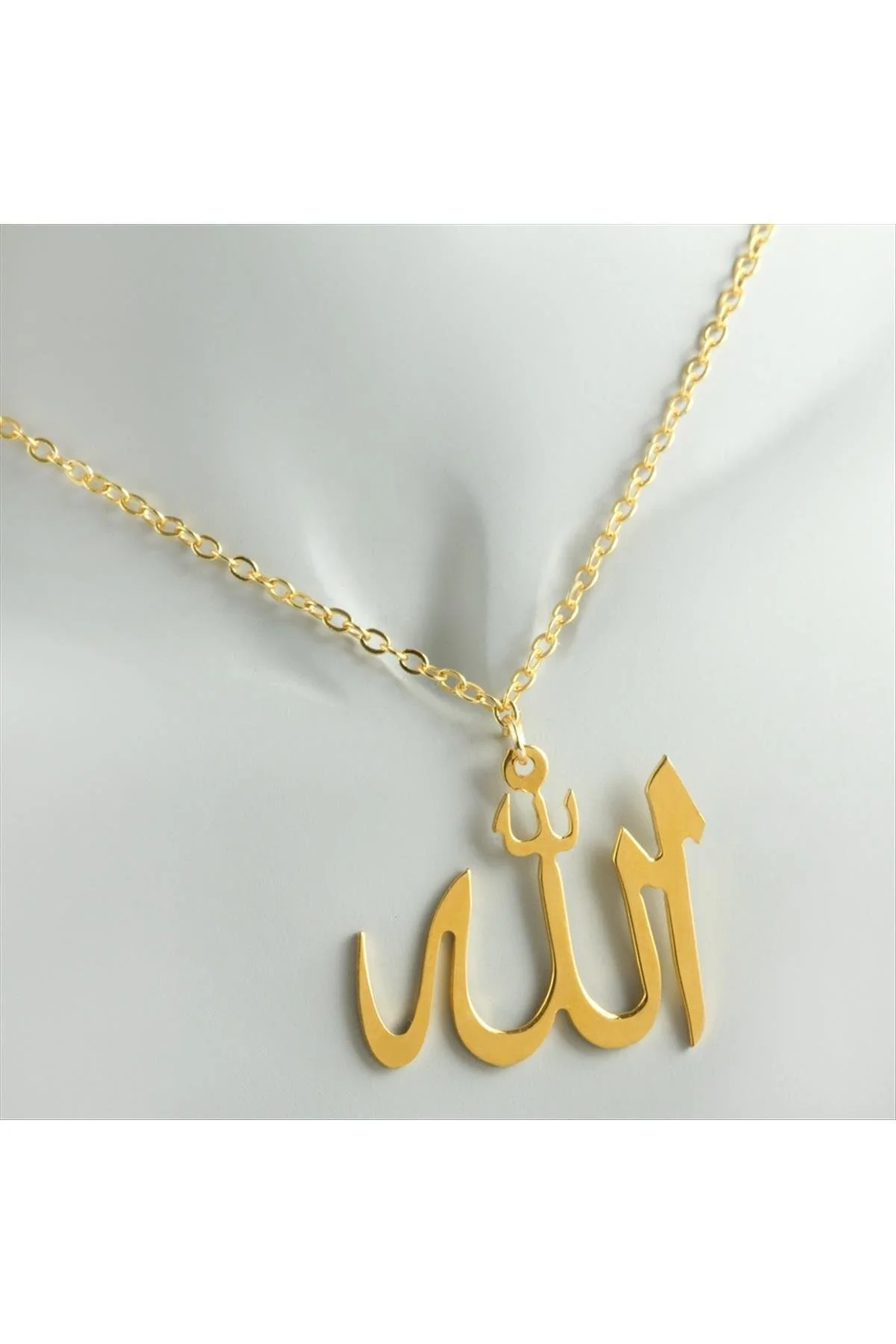 NRZSNT Allah Yazılı (170532) Uçlu Kolye-Sarı