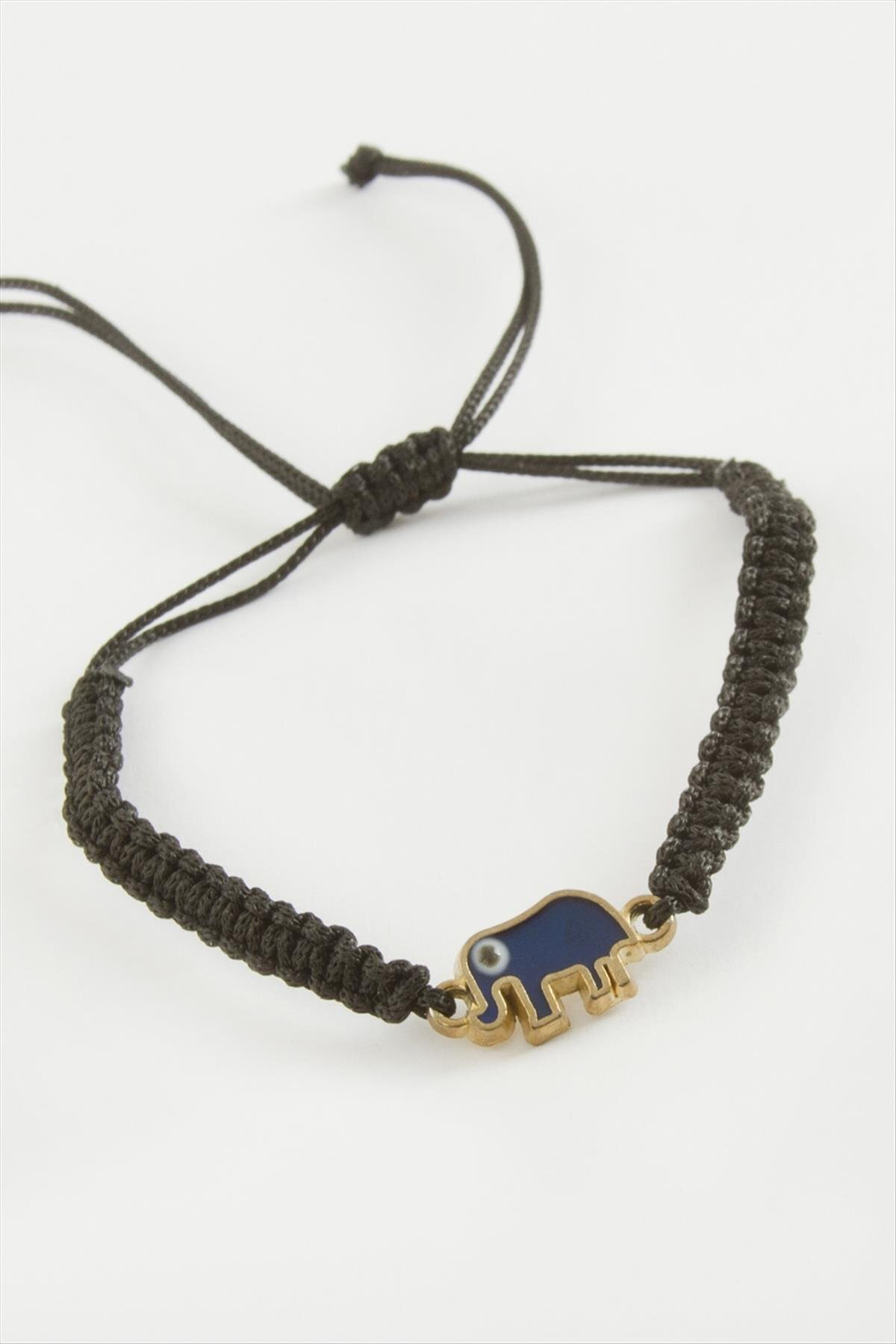 NRZSNT Fil Makrome (124828) Örgülü Bileklik-Siyah