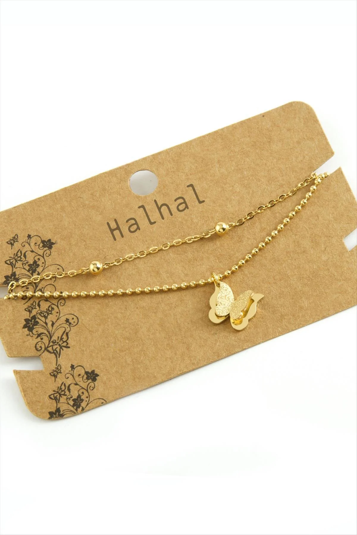 NRZSNT Kelebek Lüks (165030) Çelik Halhal-Sarı