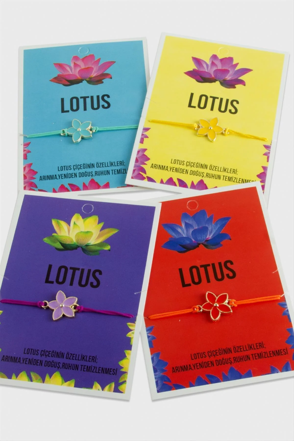 NRZSNT Lotus Karakteri (123515) İp Bileklik-Renkli NRZSNT Lotus Karakteri (123515) İp Bileklik-Renkli