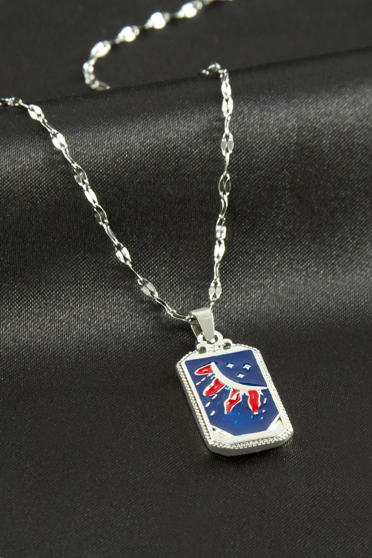 NRZSNT Lüks Çelik Tarot (124537) Kolye-Gümüş Rengi