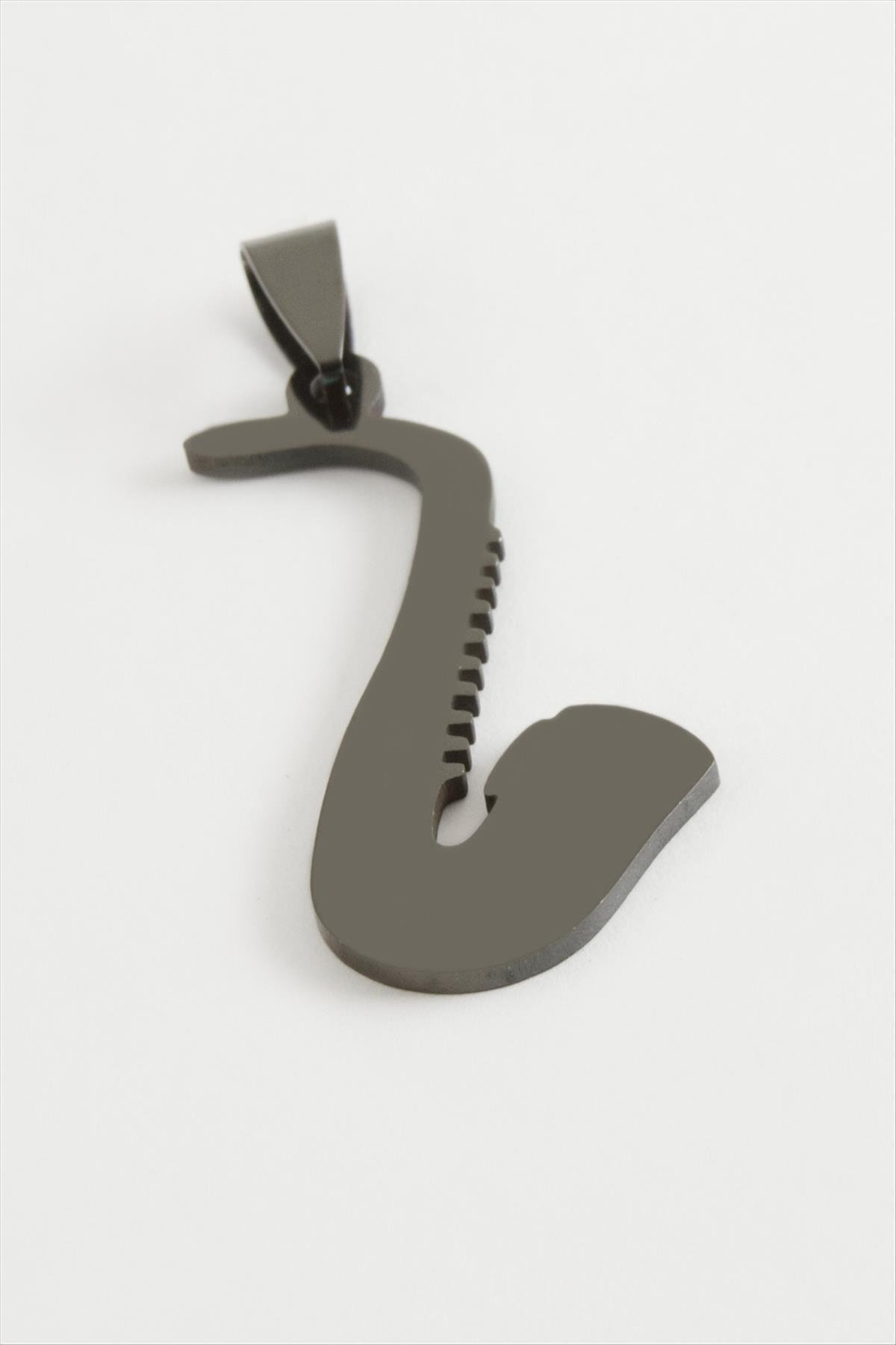 NRZSNT Oval Çelik Kolye Ucu (125954) 3,5 cm-Siyah