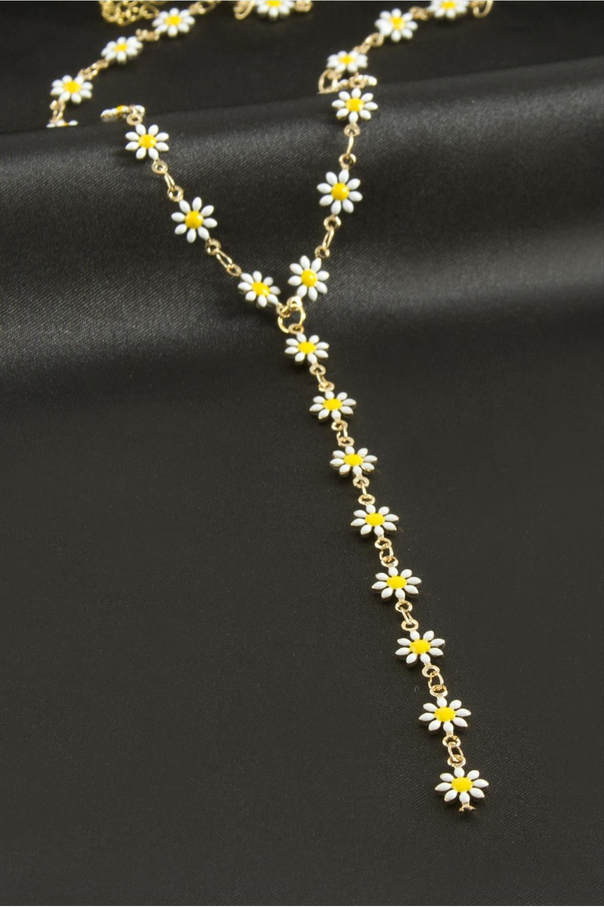 NRZSNT Papatya Mineli Çelik (123655) Y Kolye-Sarı