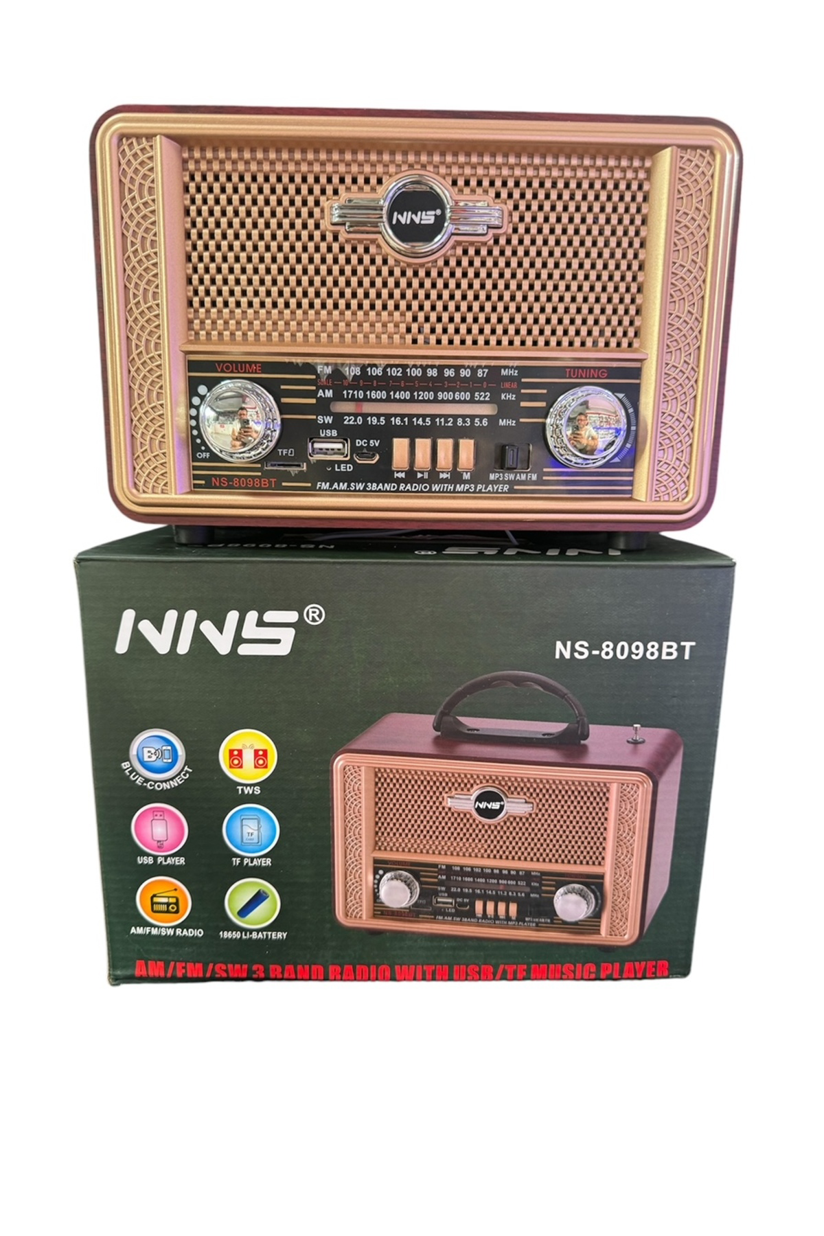 Nns Ns-8098 Usb / Tf Kart / Fm Retro Taşinabilir Bluetooth Hoparlör Nns Ns-8098 Usb / Tf Kart / Fm Retro Taşinabilir Bluetooth Hoparlör