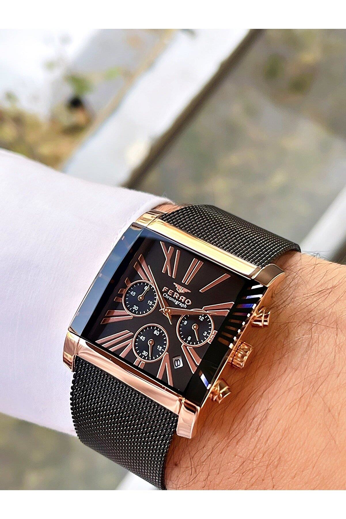 NS.FR102-R14 Ferro İç Fonksiyonları Aktif Chronograph 30 Mt Suya 