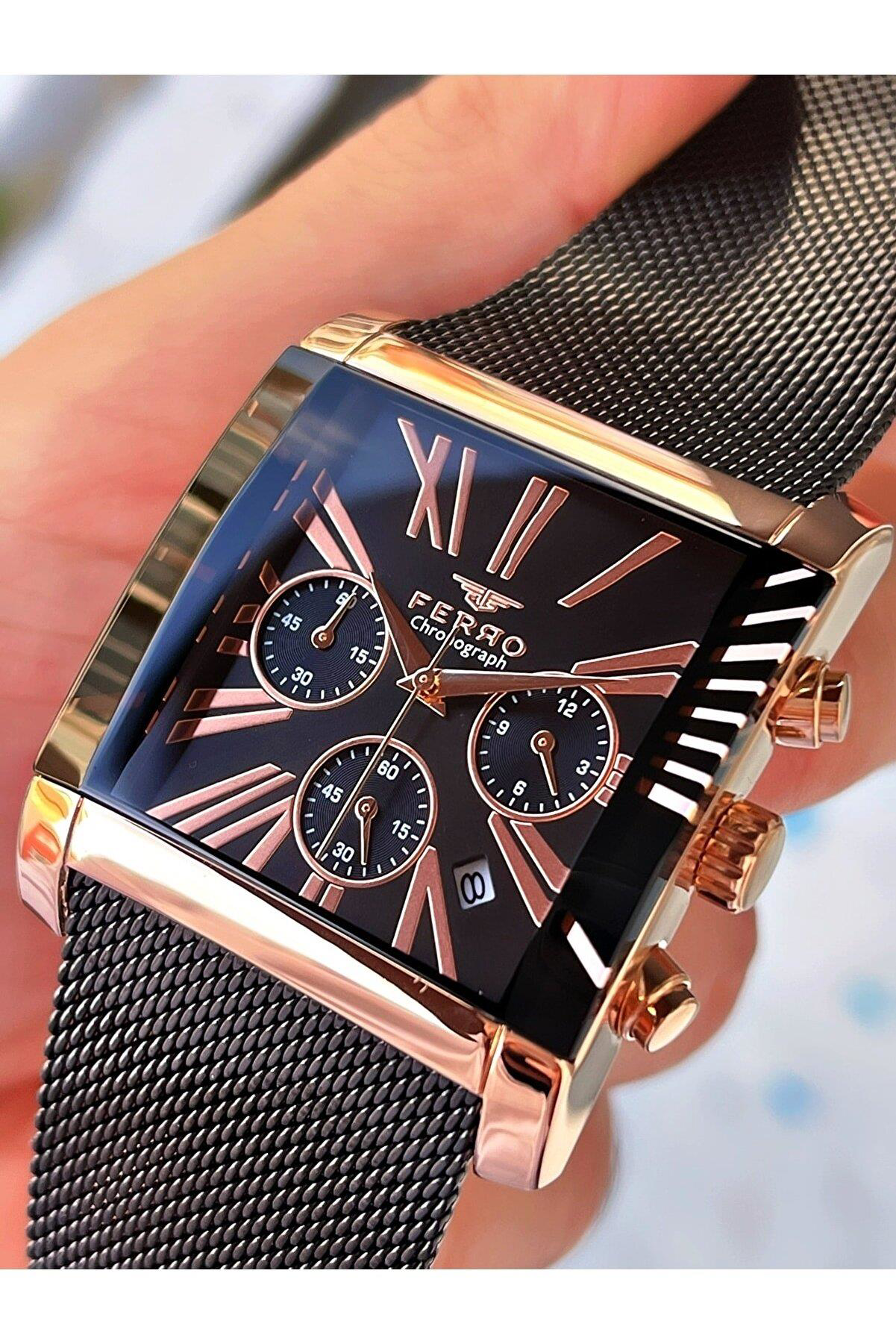 NS.FR102-R14 Ferro İç Fonksiyonları Aktif Chronograph 30 Mt Suya 