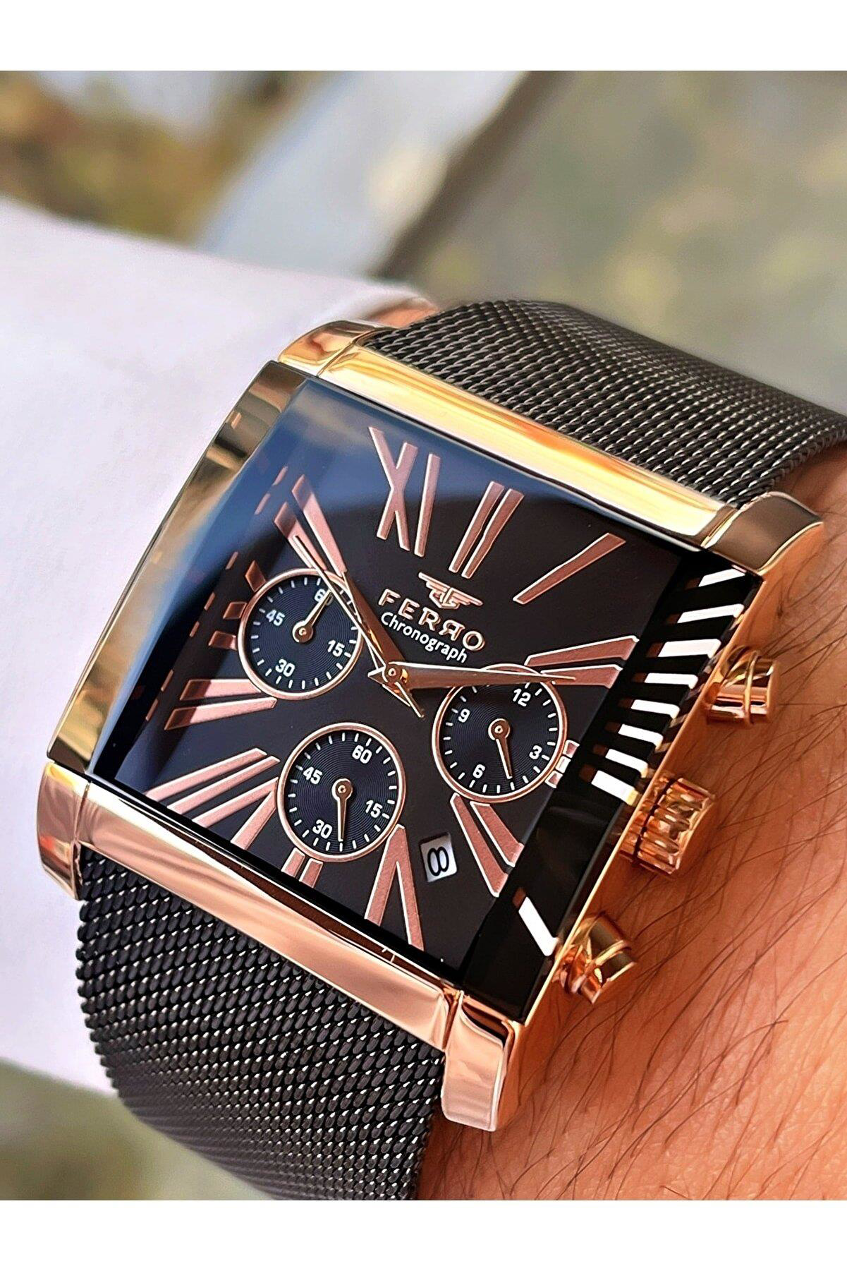 NS.FR102-R14 Ferro İç Fonksiyonları Aktif Chronograph 30 Mt Suya 
