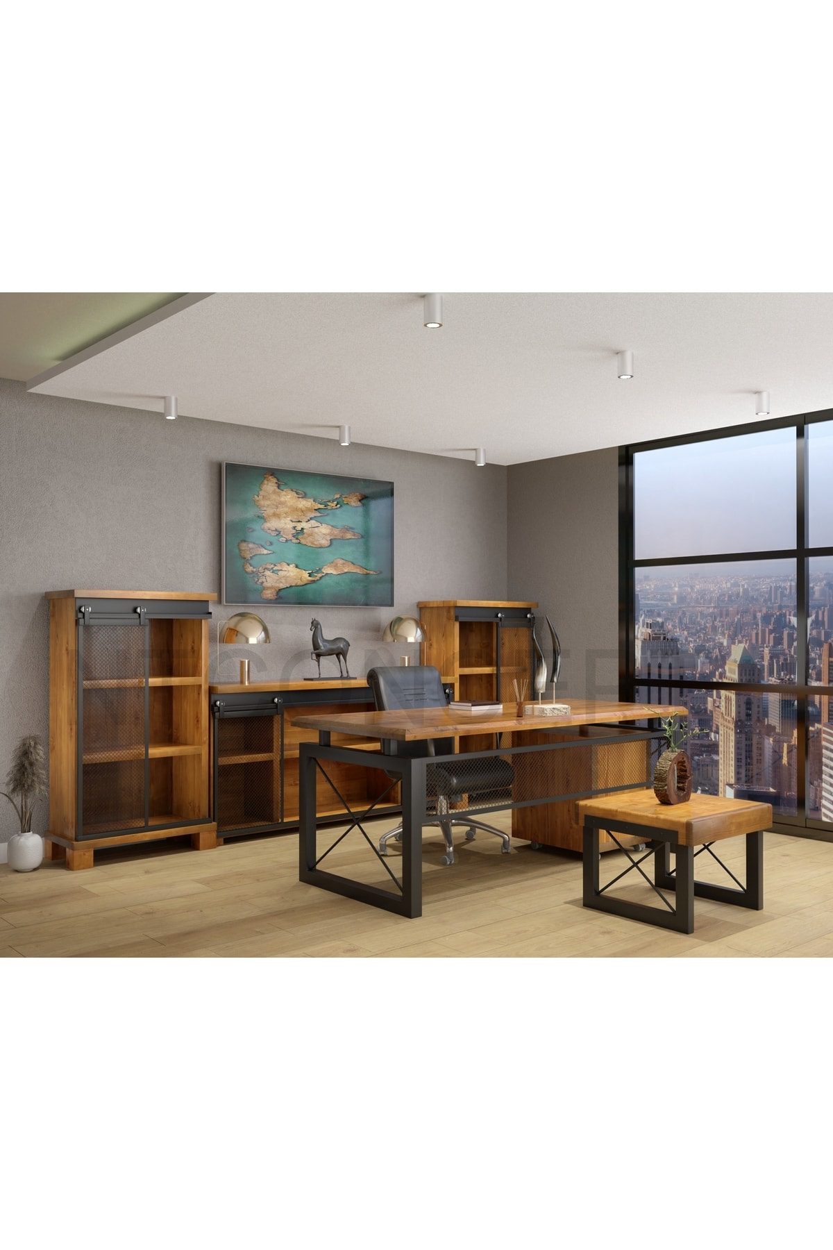 Nt Concept Ntconcept Aden Açık Ceviz Renk Ahşap Ofis Ve Çalışma Odası Takımı Nt Concept Ntconcept Aden Açık Ceviz Renk Ahşap Ofis Ve Çalışma Odası Takımı