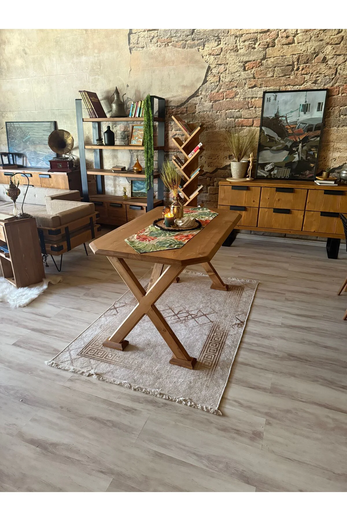 Ntconcept Aden Doğal Ahşap Masif Yemek Masası (85X230CM)