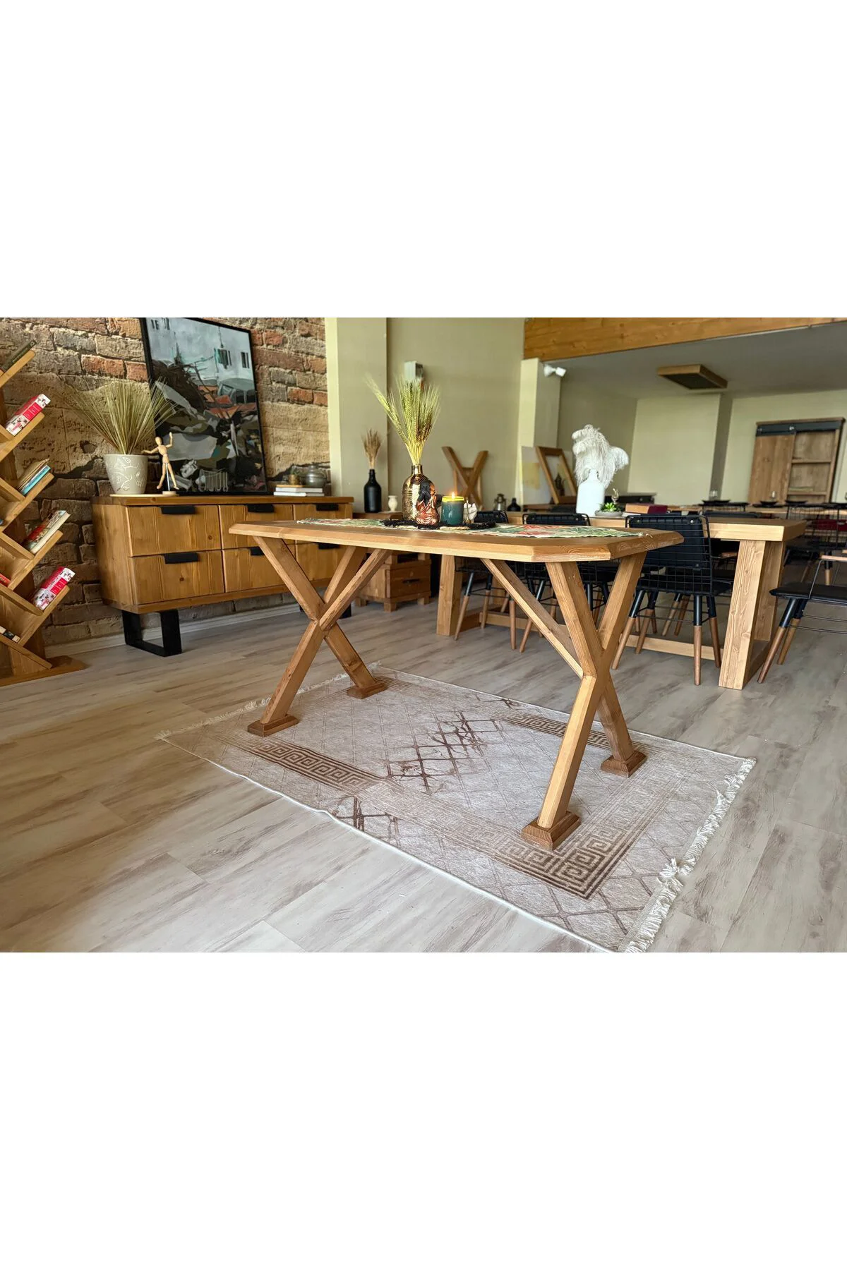 Ntconcept Aden Doğal Ahşap Masif Yemek Masası (85X230CM)
