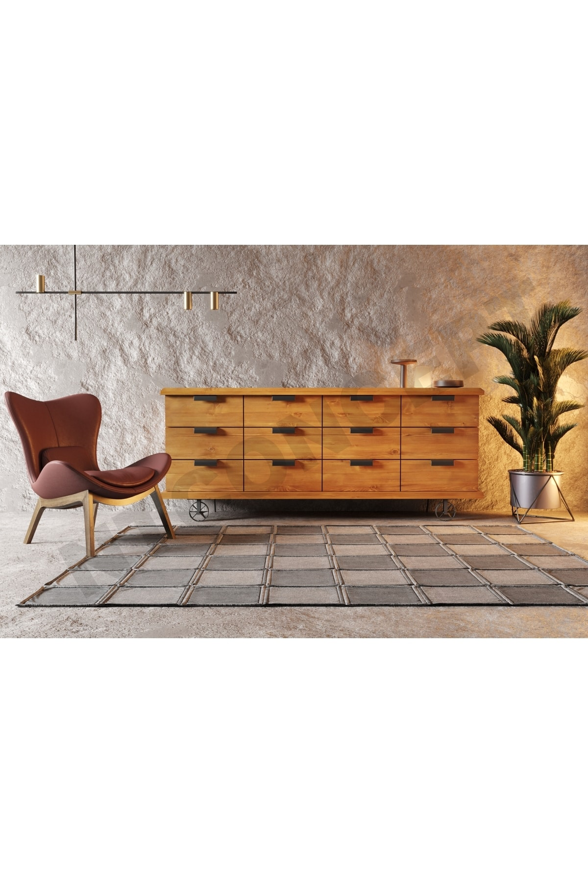 Nt Concept Ntconcept Ahe Çekmeceli Masif Ahşap Konsol(200Cm)