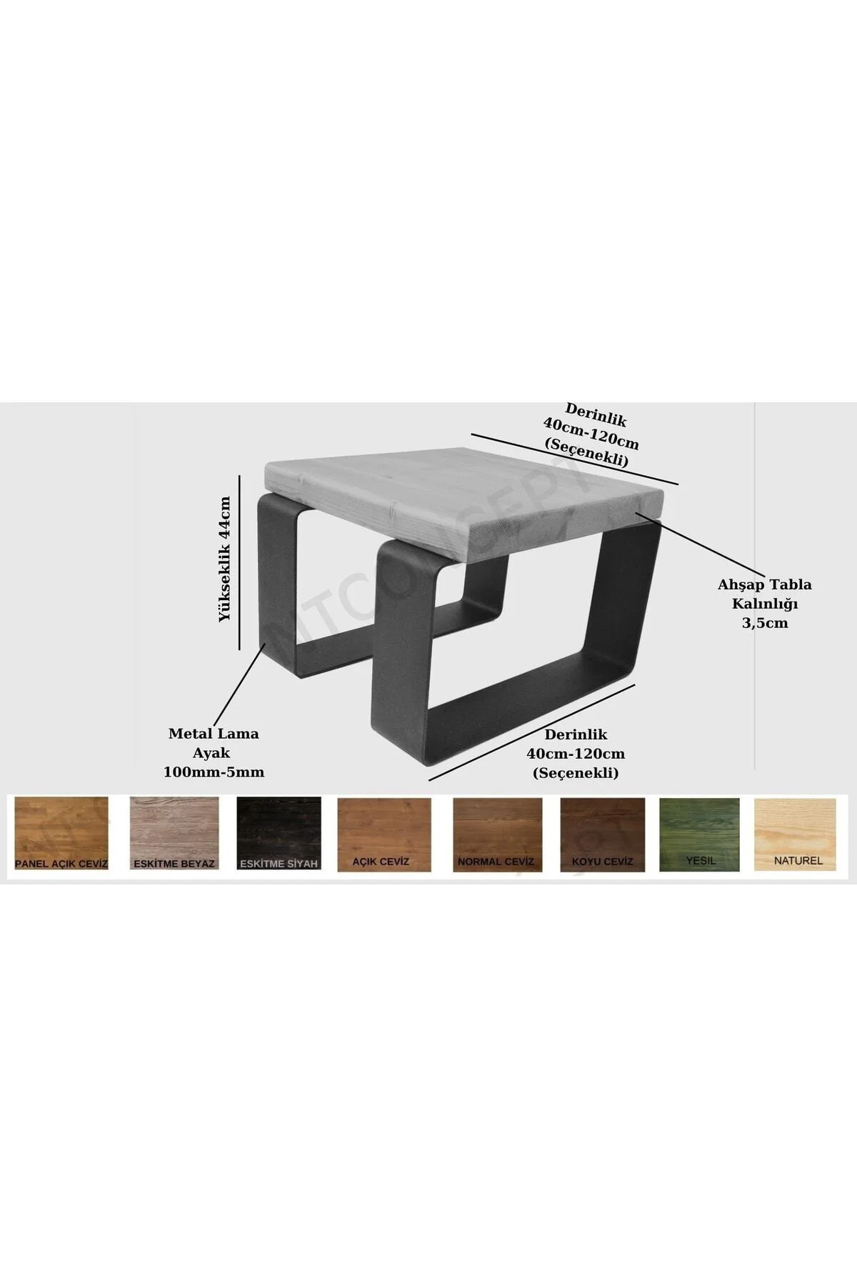 Ntconcept Aiw Doğal Ahşap Üçlü Ofis Ve Çalışma Odası Takımı-200'l