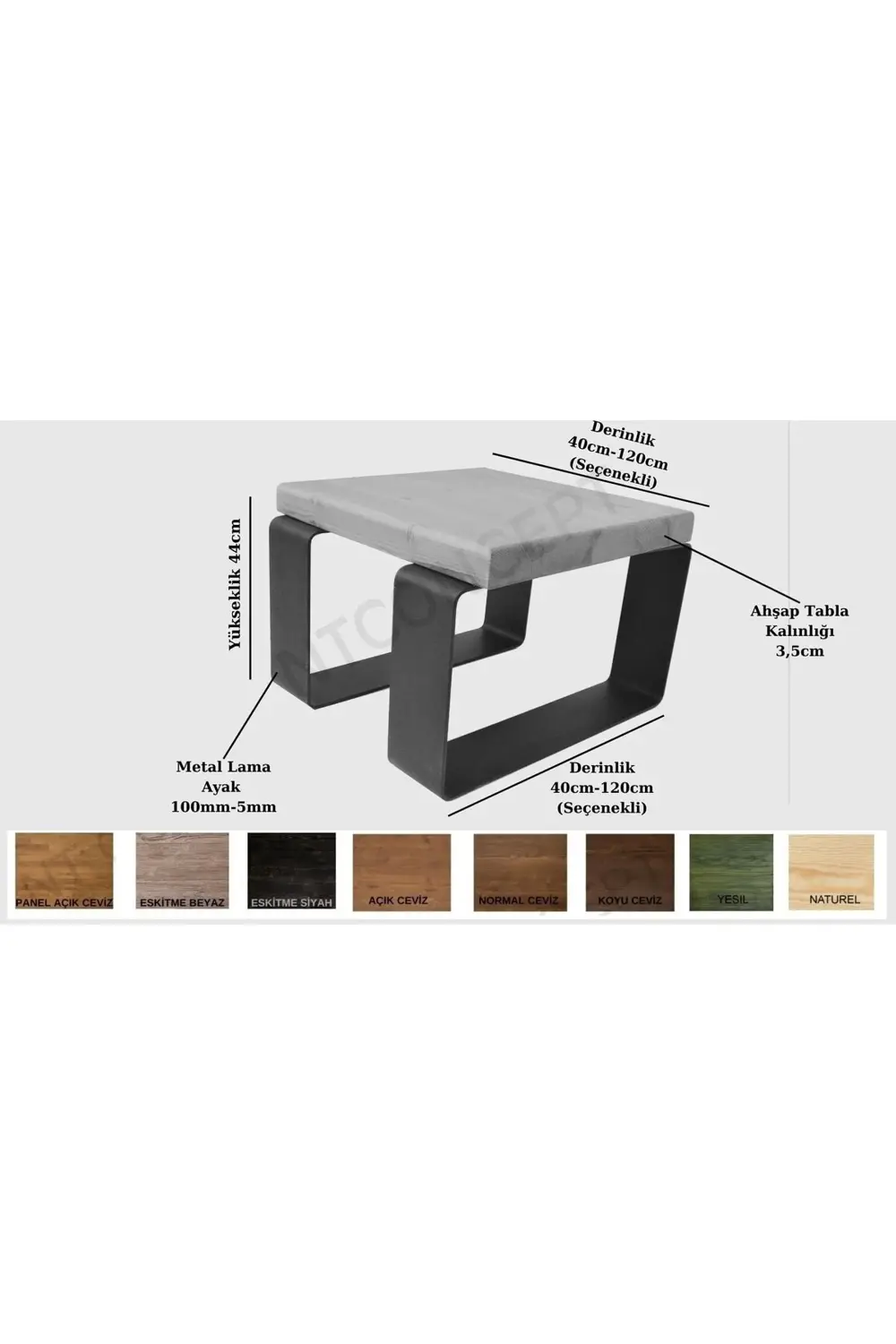 Nt Concept Ntconcept Aiw Doğal Ahşap Üçlü Ofis Ve Çalışma Odası Takımı-180'L