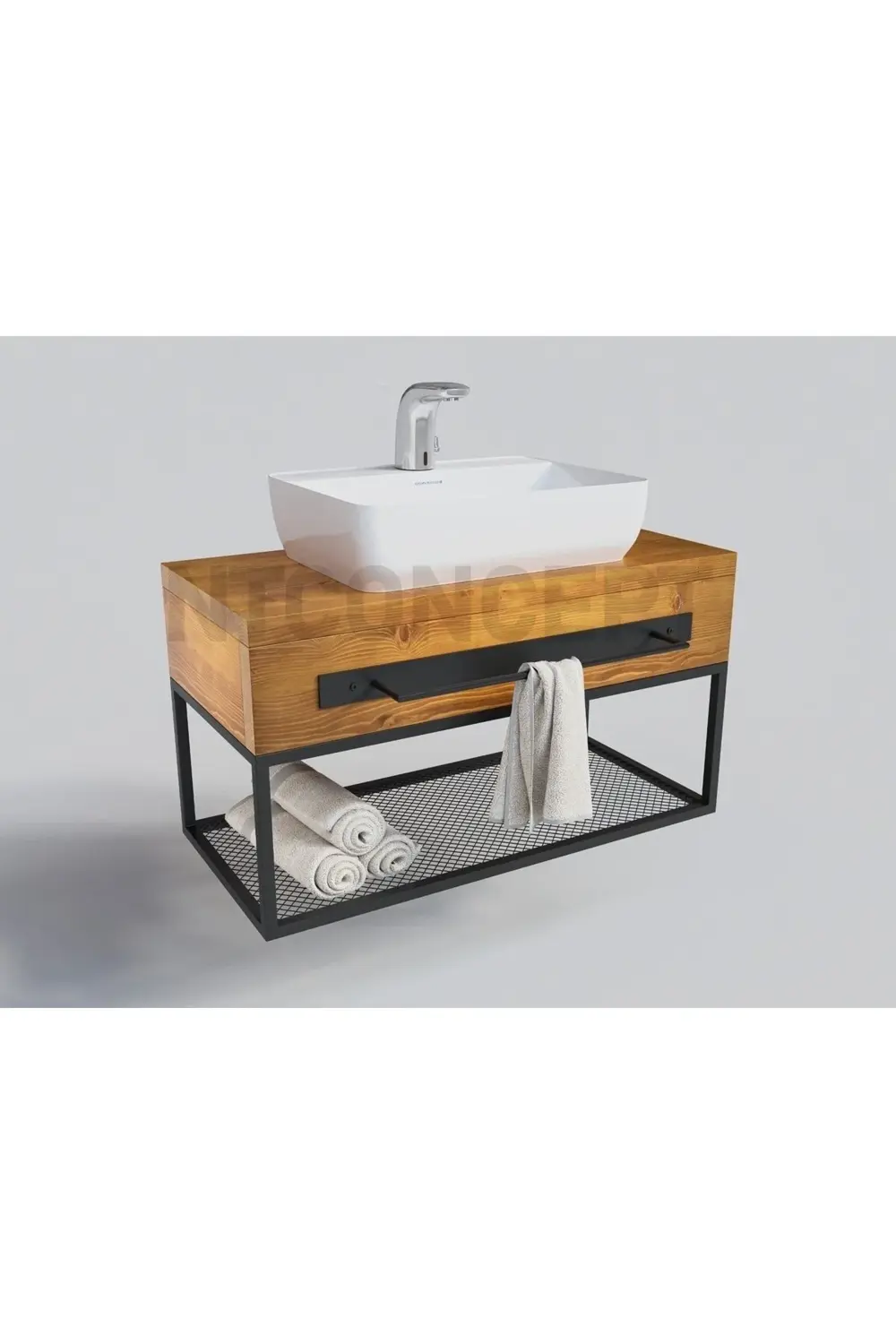 Ntconcept Are Masif Ahşap Lavabo Dolabı Hilton(70cm)