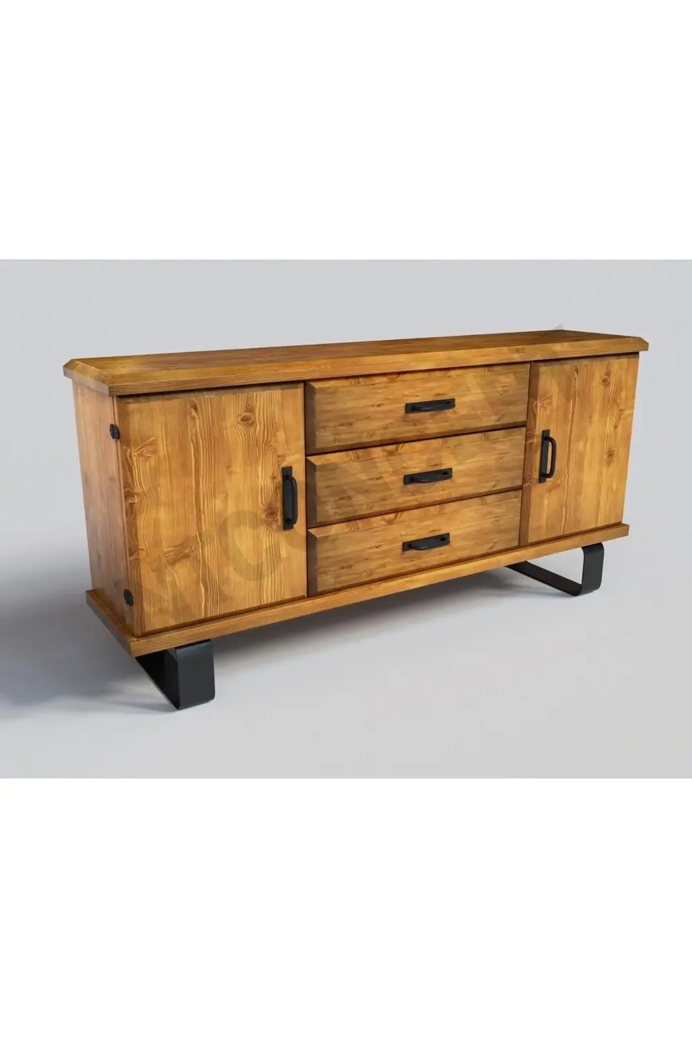 Nt Concept Ntconcept Ari Doğal Ahşap Kapaklı Çekmeceli Konsol(Uzunluk 140Cm-