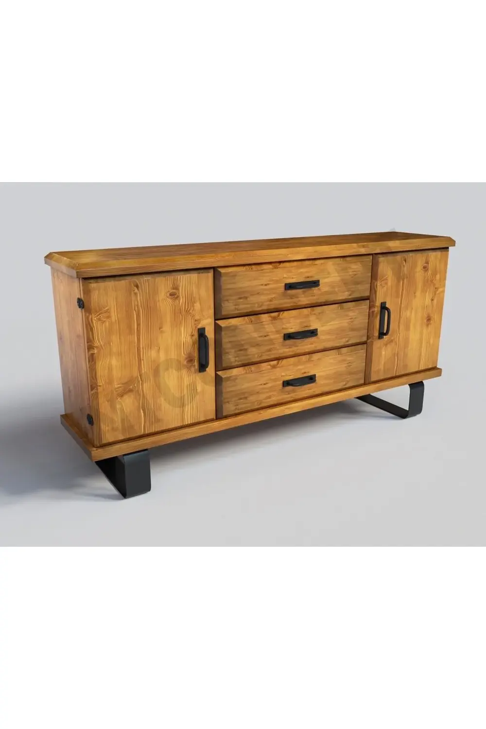 Ntconcept Ari Masif Ahşap Ray Kapak Çekmeceli Konsol(120cm)