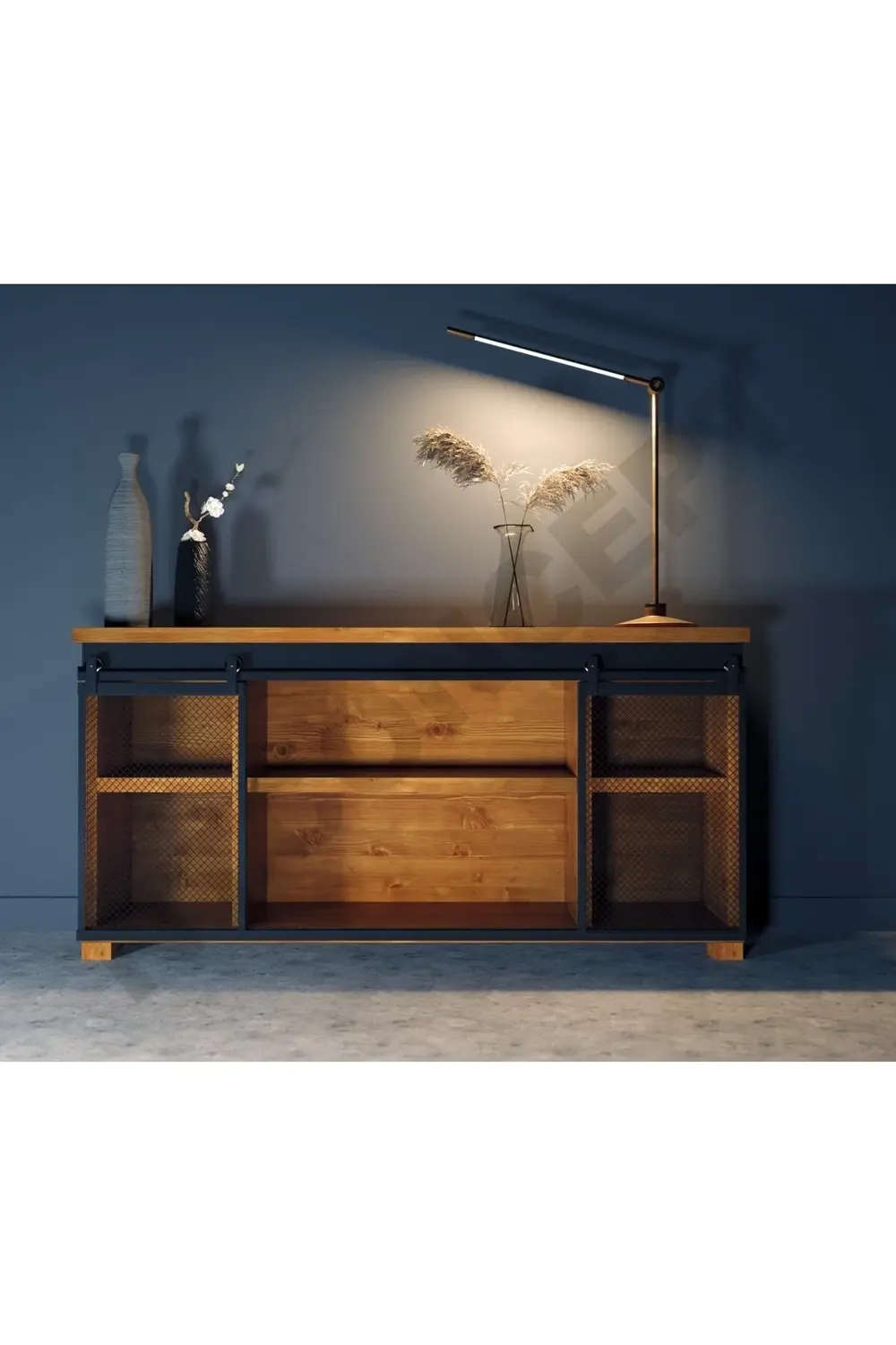 Ntconcept Arme Masif Ağaç Ray Kapak Konsol(180cm)