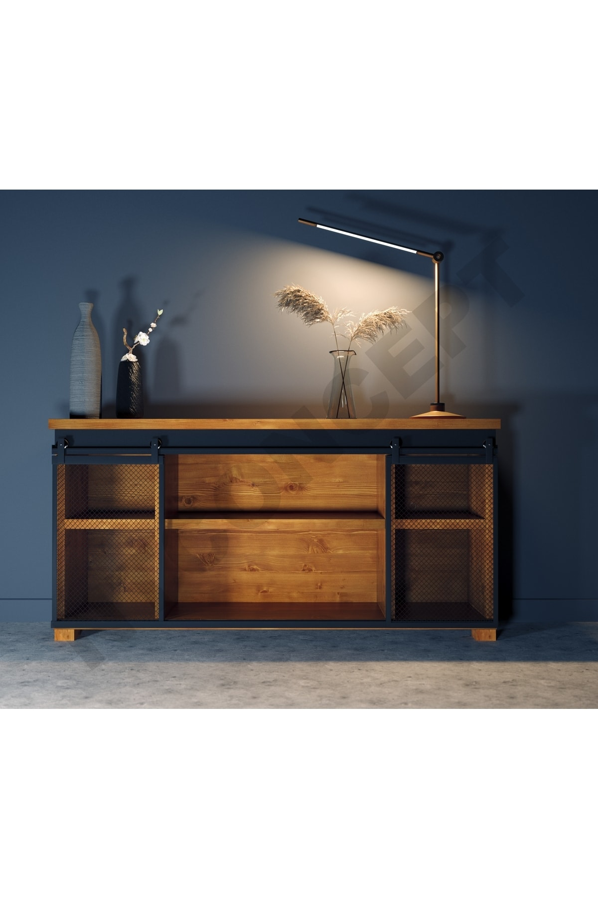 Nt Concept Ntconcept Arme Masif Ağaç Ray Kapak Konsol(160Cm)